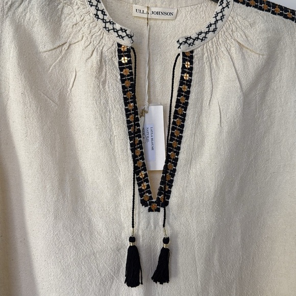 Ulla Johnson Textured Silk Embroidered V-Neck Sleeveless
Tank Blouse Cream 4 NEW - Picture 9 of 15